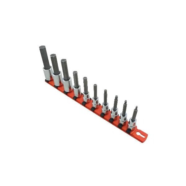 Skt, Set, 3/8&1/2, Hxbit, 10Pc, Clp,